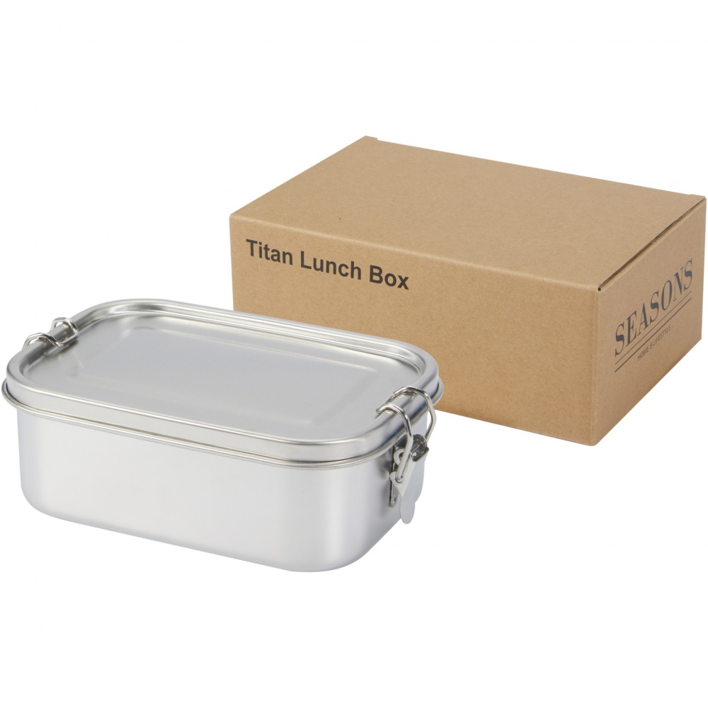 Logo trade promotional merchandise image of: Titan recycled stainless steel lunch box