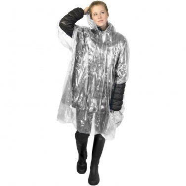 Logotrade promotional products photo of: Mayan recycled plastic disposable rain poncho with storage pouch