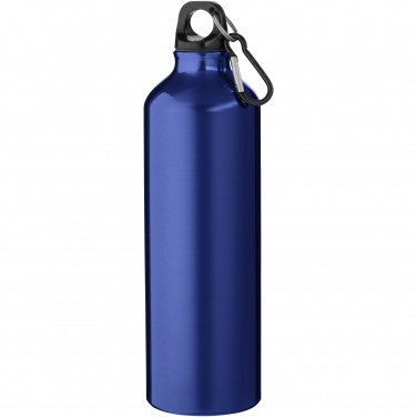 Logo trade promotional giveaways image of: Oregon 770 ml RCS certified recycled aluminium water bottle with carabiner