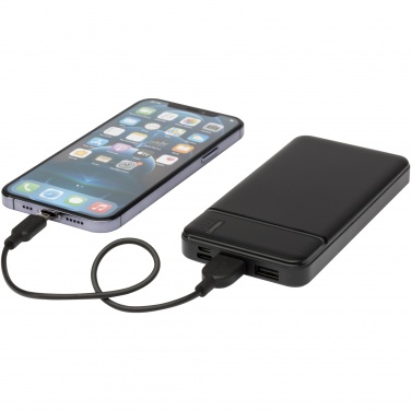 Logo trade advertising products picture of: Loop 10.000 mAh recycled plastic power bank 