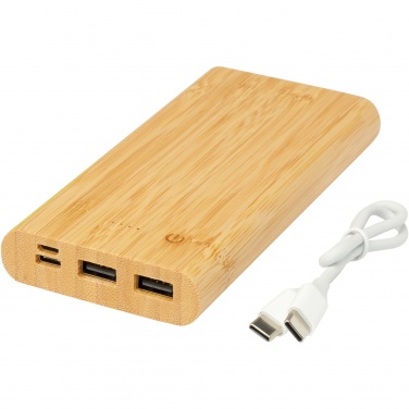 Logo trade promotional gift photo of: Tulda 10.000 mAh bamboo power bank