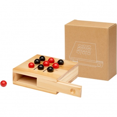 Logo trade promotional merchandise picture of: Strobus wooden tic-tac-toe game