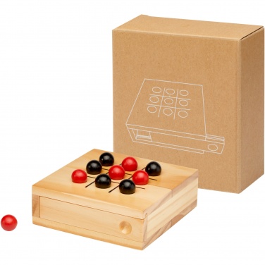 Logo trade promotional merchandise picture of: Strobus wooden tic-tac-toe game