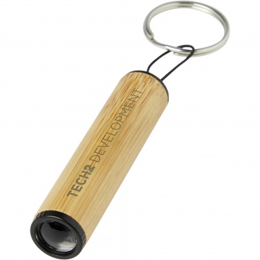 Logo trade advertising products image of: Cane bamboo key ring with light