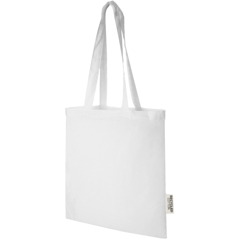 Logo trade business gift photo of: Madras 140 g/m2 GRS recycled cotton tote bag 7L