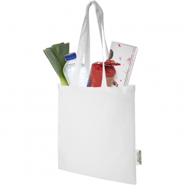 Logotrade promotional gift picture of: Madras 140 g/m2 GRS recycled cotton tote bag 7L