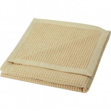 Logo trade promotional giveaways image of: Abele 150 x 140 cm cotton waffle blanket