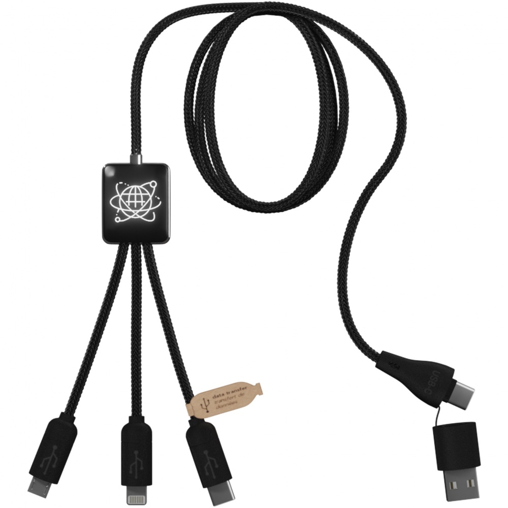 Logotrade corporate gift picture of: SCX.design C45 5-in-1 rPET charging cable with data transfer