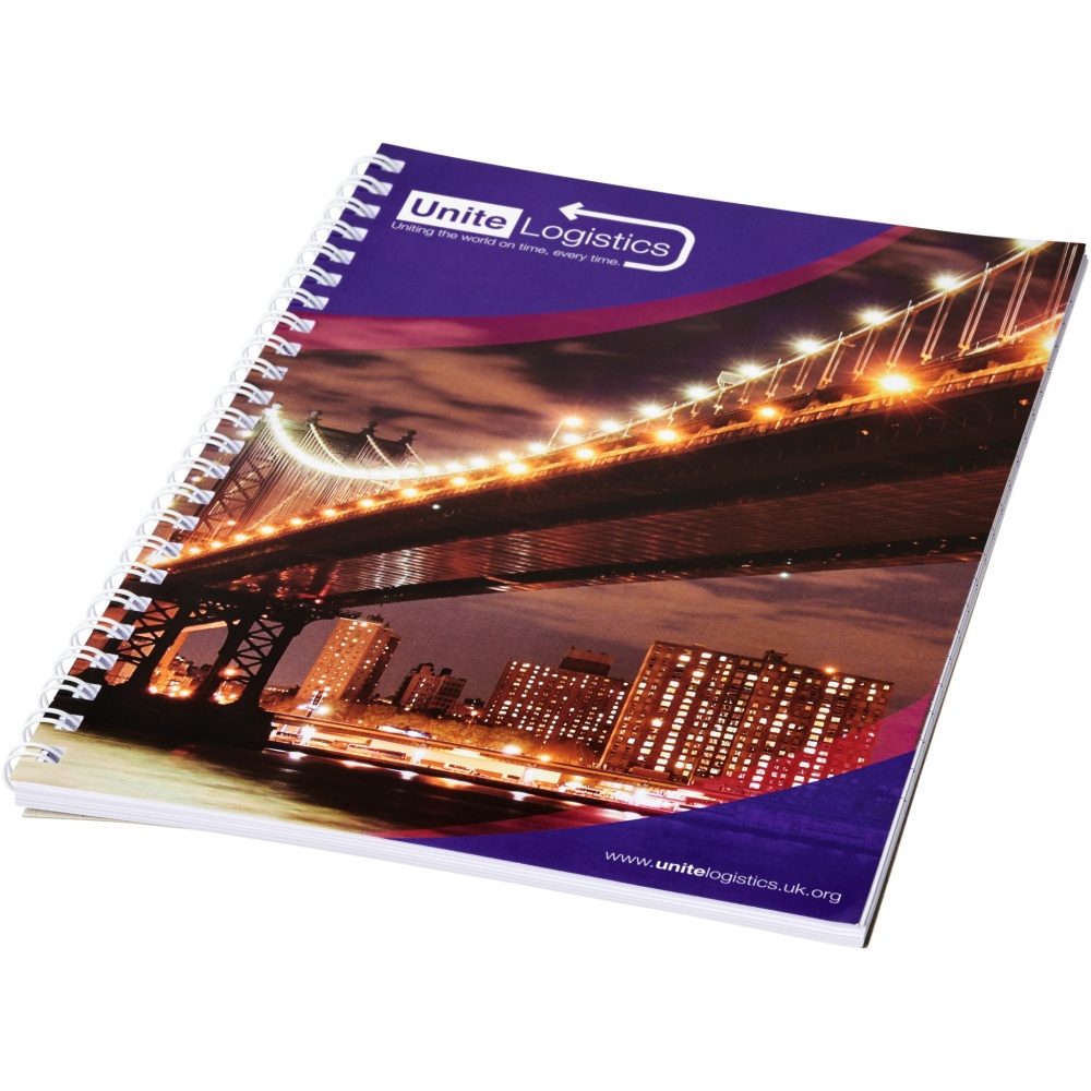 Logo trade promotional gifts picture of: Desk-Mate® A5 spiral notebook with printed back cover