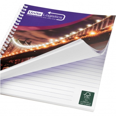 Logo trade advertising products picture of: Desk-Mate® A5 spiral notebook with printed back cover