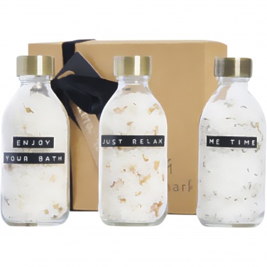 Logotrade promotional merchandise image of: Wellmark Just Relax 3-piece 200 ml bath salt gift set