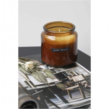 Logotrade promotional merchandise picture of: Wellmark Let's Get Cozy 650 g scented candle - cedar wood fragrance