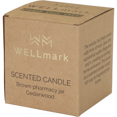 Logotrade advertising products photo of: Wellmark Let's Get Cozy 650 g scented candle - cedar wood fragrance