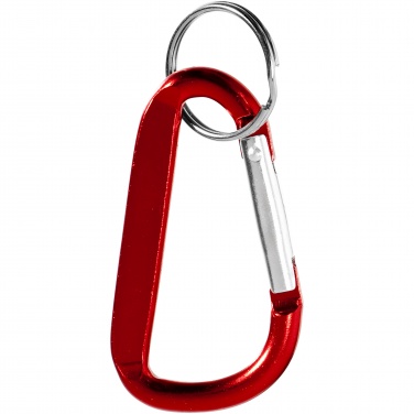 Logo trade promotional giveaways picture of: Timor RCS recycled aluminium carabiner keychain