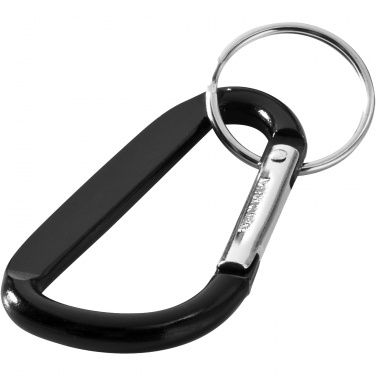 Logo trade promotional product photo of: Timor RCS recycled aluminium carabiner keychain