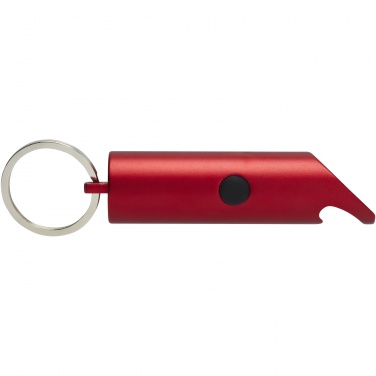 Logotrade advertising product image of: Flare RCS recycled aluminium IPX LED light and bottle opener with keychain