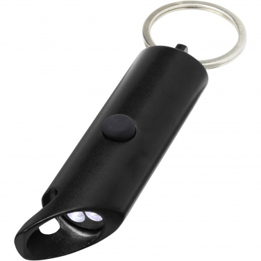 Logo trade promotional giveaways picture of: Flare RCS recycled aluminium IPX LED light and bottle opener with keychain