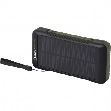 Logo trade advertising products picture of: Soldy 10.000 mAh RCS recycled plastic solar dynamo power bank 