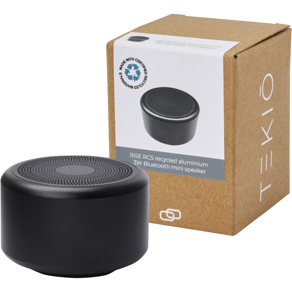 Logotrade corporate gift image of: Rise 3W RCS recycled aluminium Bluetooth® mini speaker 