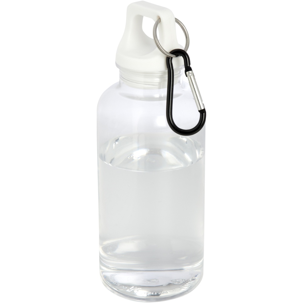 Logotrade corporate gift picture of: Oregon 400 ml RCS certified recycled plastic water bottle with carabiner