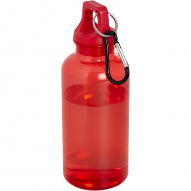 Logo trade corporate gifts image of: Oregon 400 ml RCS certified recycled plastic water bottle with carabiner