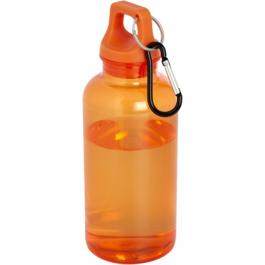 Logo trade business gift photo of: Oregon 400 ml RCS certified recycled plastic water bottle with carabiner