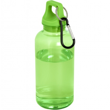 Logotrade promotional products photo of: Oregon 400 ml RCS certified recycled plastic water bottle with carabiner