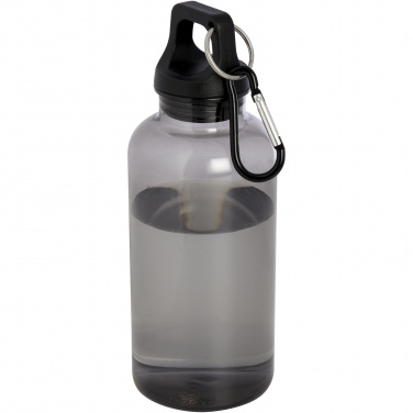 Logotrade advertising product image of: Oregon 400 ml RCS certified recycled plastic water bottle with carabiner