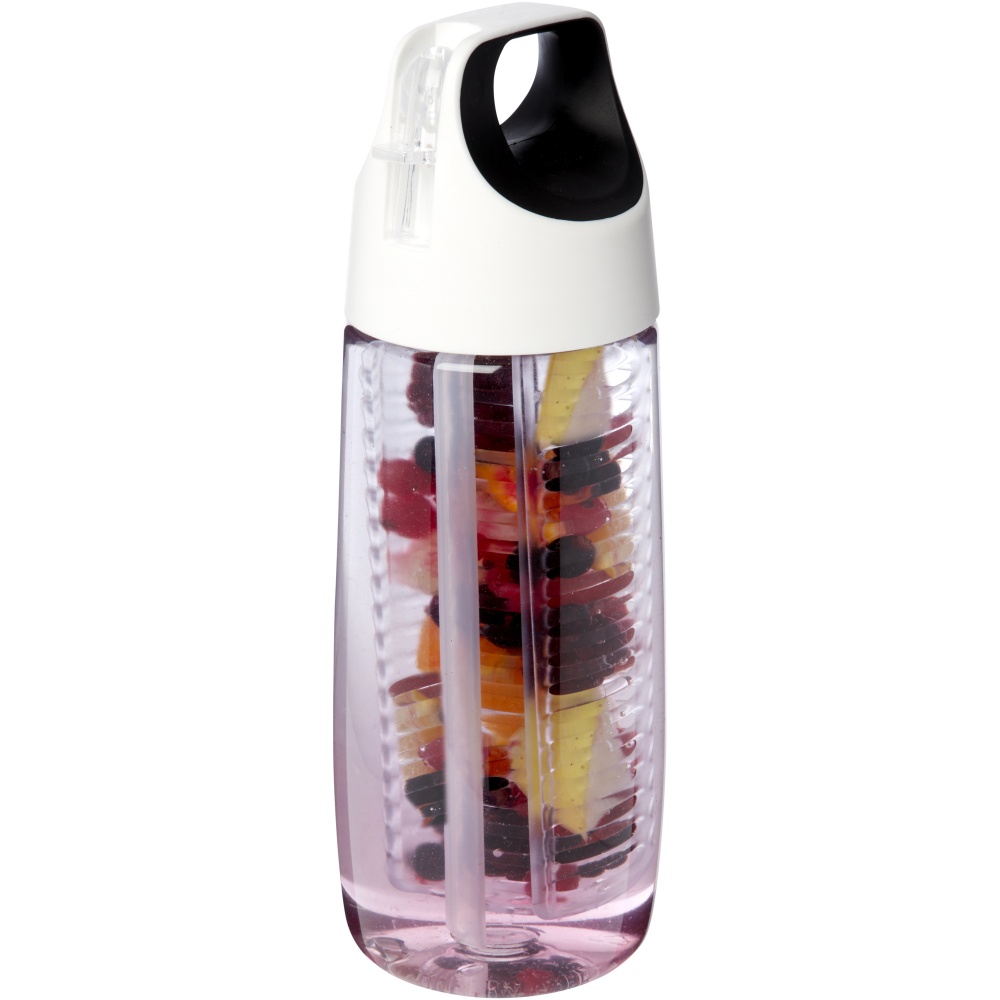 Logotrade promotional giveaway image of: HydroFruit 700 ml recycled plastic sport bottle with flip lid and infuser