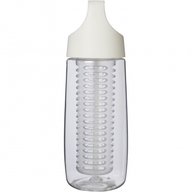 Logo trade promotional item photo of: HydroFruit 700 ml recycled plastic sport bottle with flip lid and infuser