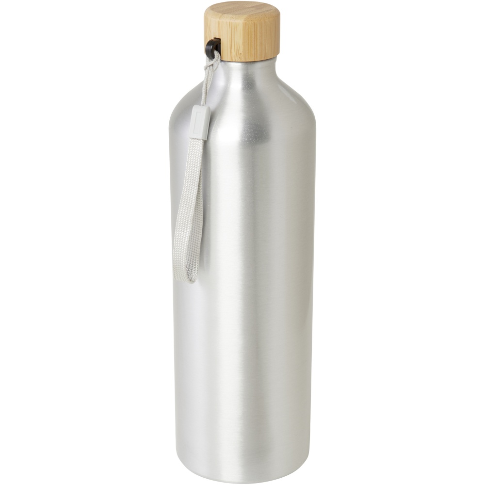 Logo trade promotional merchandise picture of: Malpeza 1000 ml RCS certified recycled aluminium water bottle