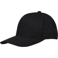 Onyx 5 panel Aware™ recycled cap, Solid black