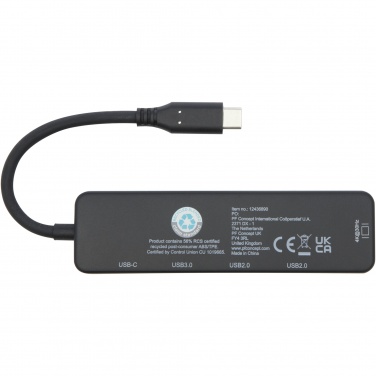 Logotrade promotional item picture of: Loop RCS recycled plastic multimedia adapter USB 2.0-3.0 with HDMI port