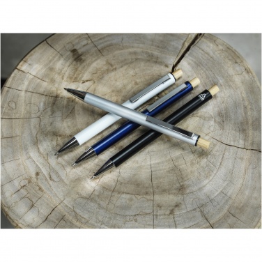 Logo trade promotional giveaway photo of: Cyrus recycled aluminium ballpoint pen (blue ink)