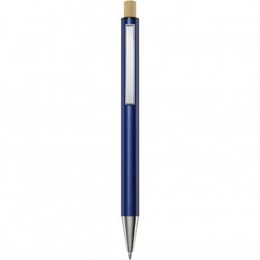 Logo trade promotional merchandise photo of: Cyrus recycled aluminium ballpoint pen (blue ink)