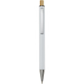 Cyrus recycled aluminium ballpoint pen (black ink), White