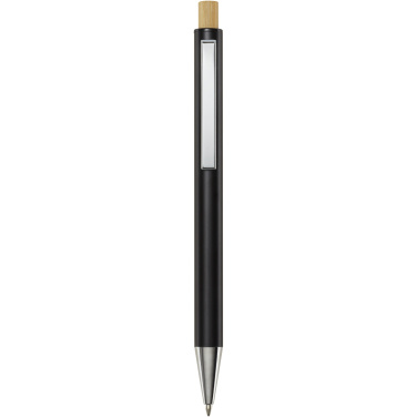 Logo trade promotional giveaways image of: Cyrus recycled aluminium ballpoint pen (black ink)