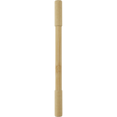 Logotrade promotional item picture of: Samambu bamboo duo pen