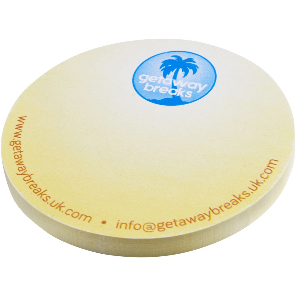 Logo trade promotional giveaways picture of: Sticky-Mate® circle-shaped recycled sticky notes