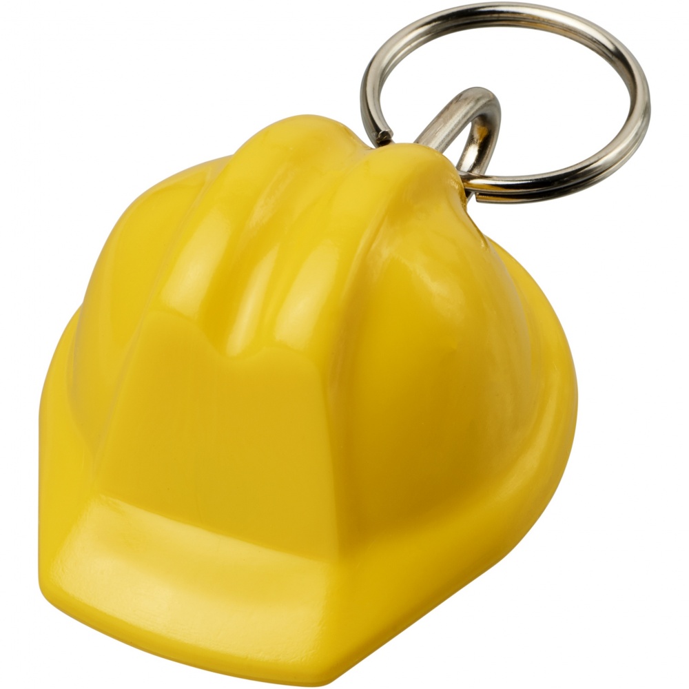 Logo trade business gifts image of: Kolt hard hat-shaped recycled keychain