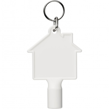 Logo trade corporate gift photo of: Maximilian house-shaped recycled utility key keychain