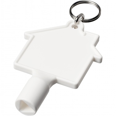 Logotrade advertising product picture of: Maximilian house-shaped recycled utility key keychain