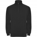 Aneto quarter zip sweater, Solid black