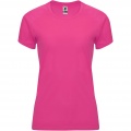 Bahrain short sleeve women's sports t-shirt, Pink Fluor