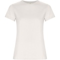 Golden short sleeve women's t-shirt, Vintage White