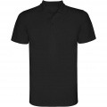 Monzha short sleeve men's sports polo, Solid black