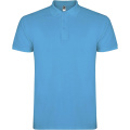 Star short sleeve men's polo, Turquois