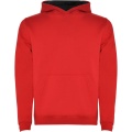 Urban kids hoodie, Red / Solid black