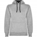 Urban women's hoodie, Marl Grey / Solid black