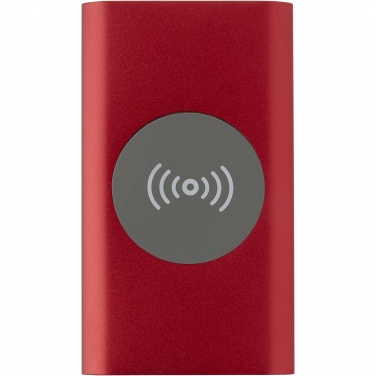 Logo trade promotional products image of: Juice 4000 mAh Type-C recycled aluminium wireless power bank 